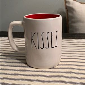 Hugs/kisses Rae Dunn mug with red inside